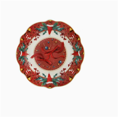 Premium Holiday Santa Holly Berry Porcelain Dinner Plate Soup Bowl Cup Set best