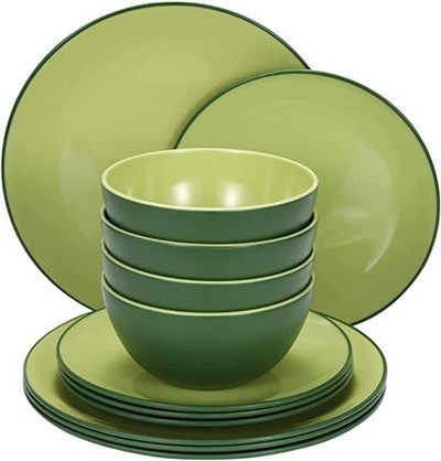 Contemporary Sage-to-Forest Gradient Ceramic Dining Set suppliers