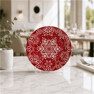 Red Pad Printing Ceramic Tableware