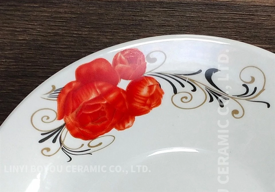 Red Flower Decal Porcelain Plate price