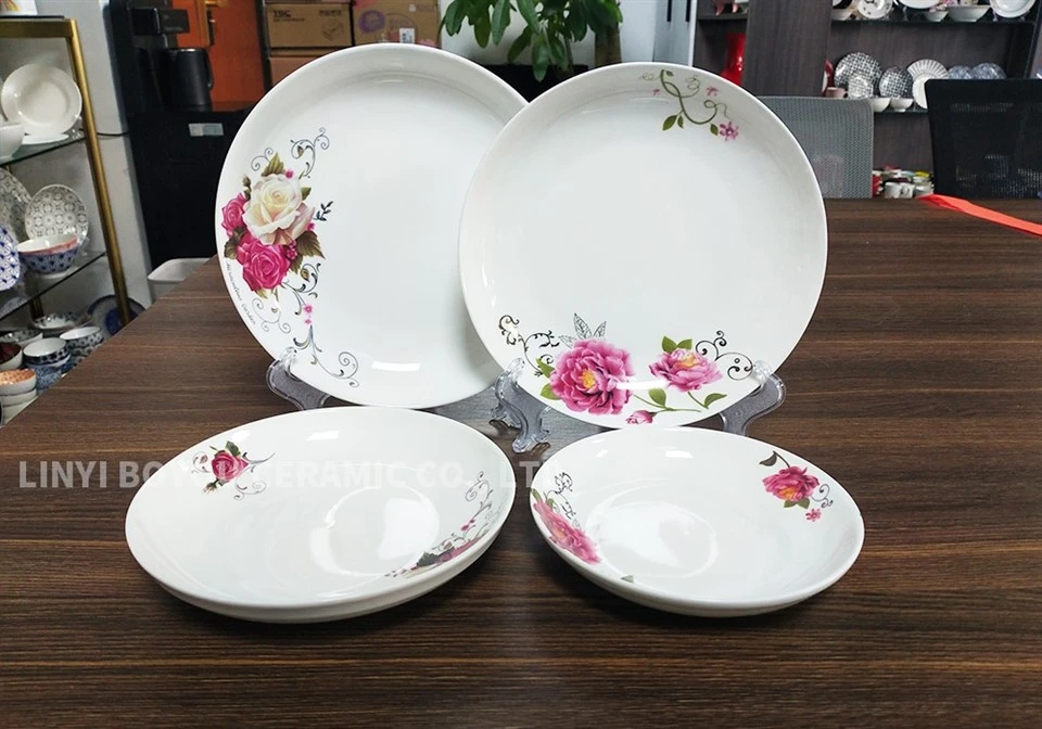 Decal-decorated Ceramic Plate high quality