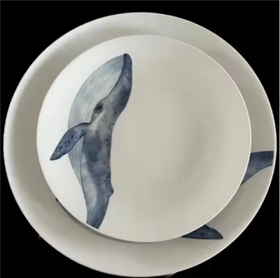 Ocean Grace Watercolor Sea Creature Plate Set best