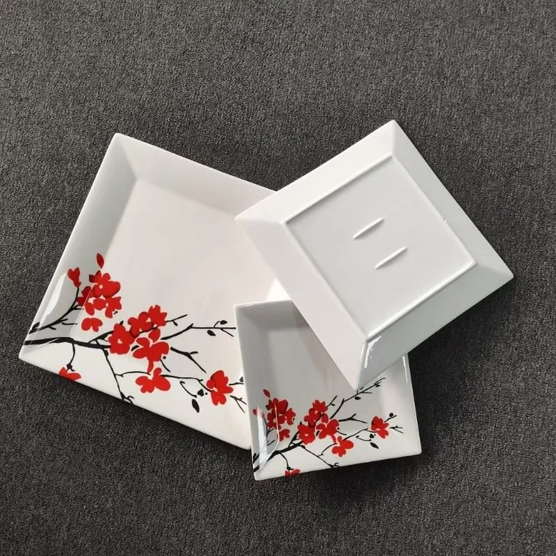 Beautiful Plum Blossom Square Plate factory