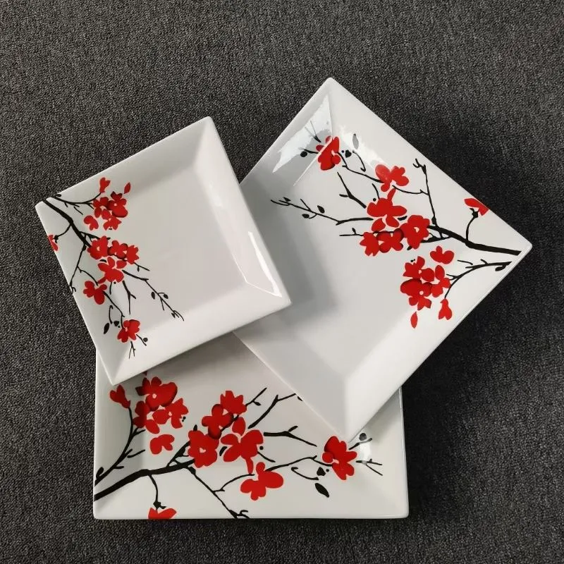 Beautiful Plum Blossom Square Plate