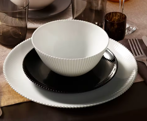 Black And White Opal Glassware suppliers