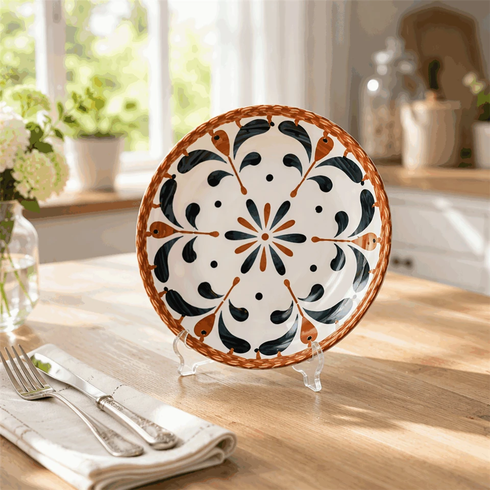 Bohemian Style Ceramic Dinner Plates Set best