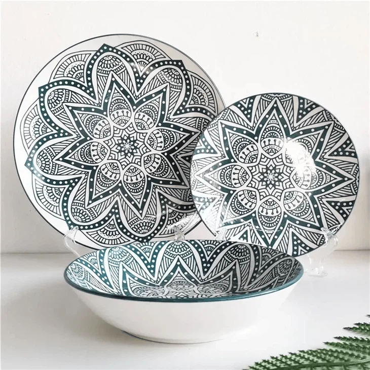 Colorful Geometric Pattern Plates & Bowls price