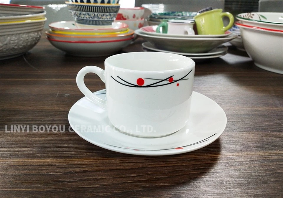 White Cup And Saucer Set factory