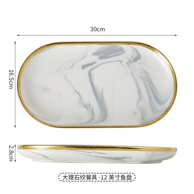 Electroplated Golden Dinnerware Set high quality