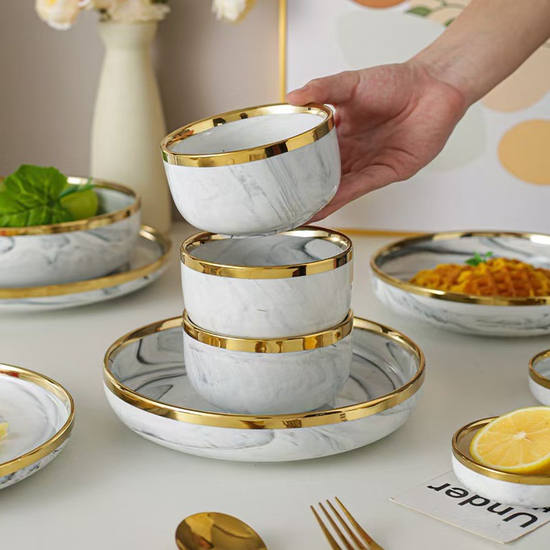 Electroplated Golden Dinnerware Set best