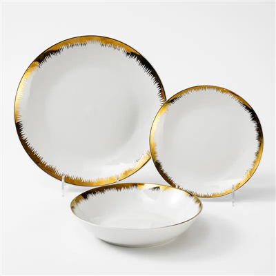 Gold Rim Electroplated Dinnerware Sets