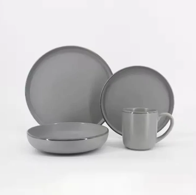 Minimalist Solid Color Stoneware Dinner Set