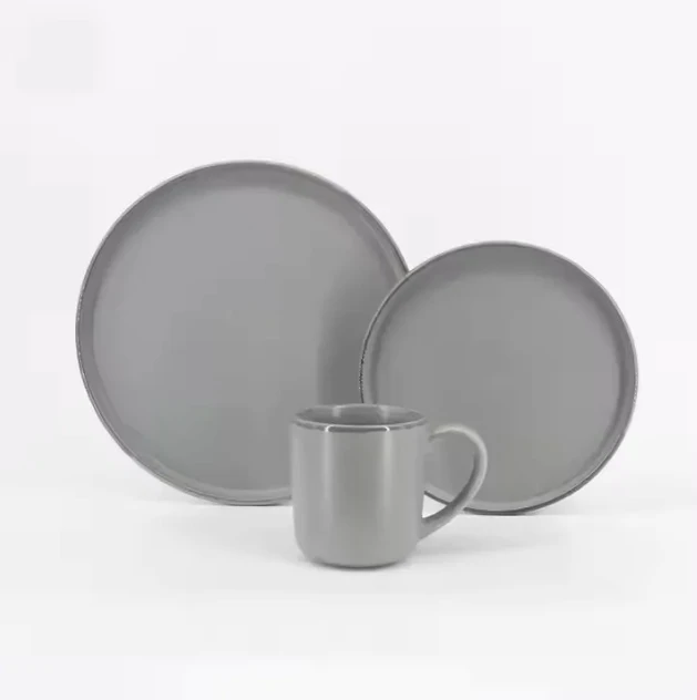 Minimalist Solid Color Stoneware Dinner Set factory