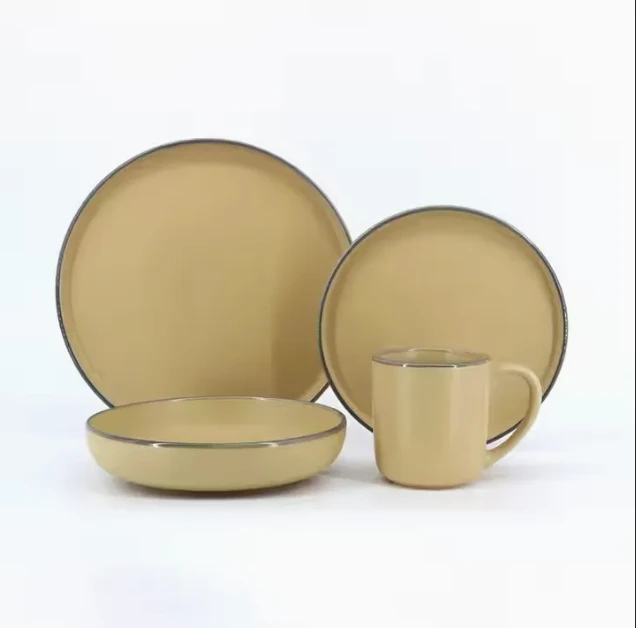 Minimalist Solid Color Stoneware Dinner Set manufacturers