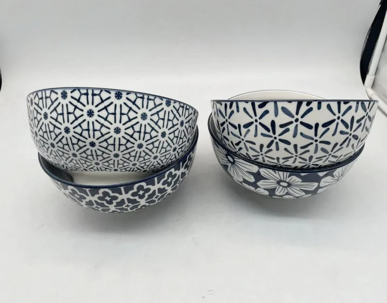 Multi-pattern Blue & White Ceramic Bowls price