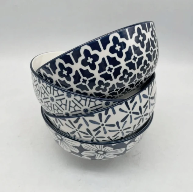 Multi-pattern Blue & White Ceramic Bowls best