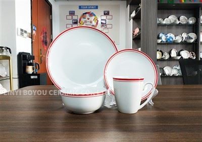 Red Line White Ceramic Set best
