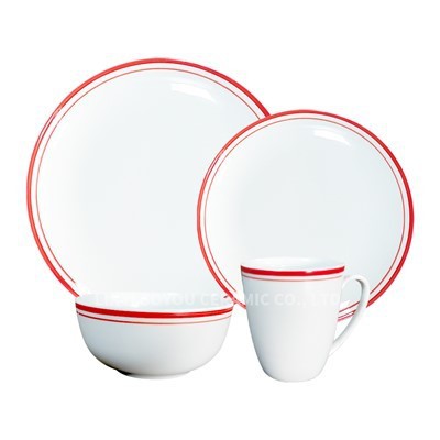 Red Line White Ceramic Set suppliers