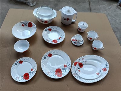 58 Pcs Opal Glassware