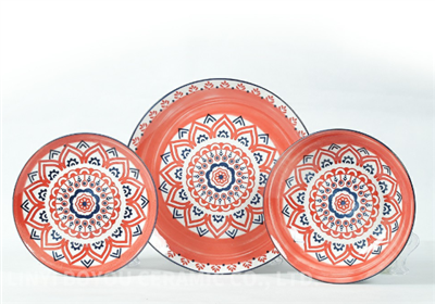 Bohemian Mandala Ceramic Dinner Plates