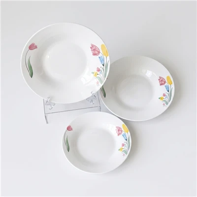 Ceramic Plates Flower Pattern