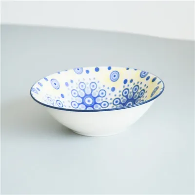 Classic Retro Blue & White Porcelain Plates Set