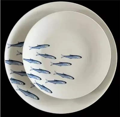 Decal Ceramic Dinner For Kitchen Home Use