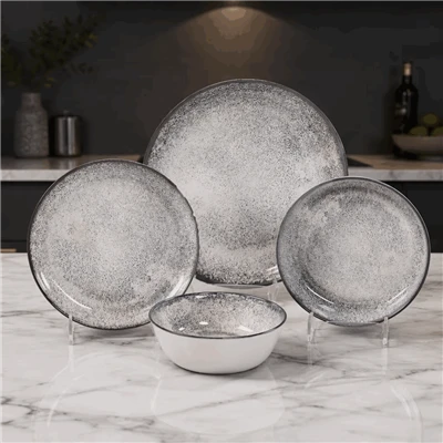 Kiln Fired Reactive Glaze Stoneware Dinnerware Set