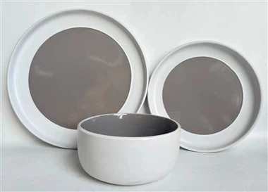 Simple 12-piece Stoneware Tableware Set, Popular For Families, Parties, And Restaurants.