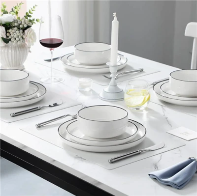 Modern Minimalist Stoneware White Dinner Set Modern Minimalist Stoneware White Dinner Set