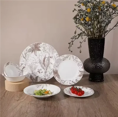 Opal Glassware Dinner Set For Hotel