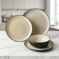 Speckled Reactive Colored Glaze Ceramic Dinnerware Set