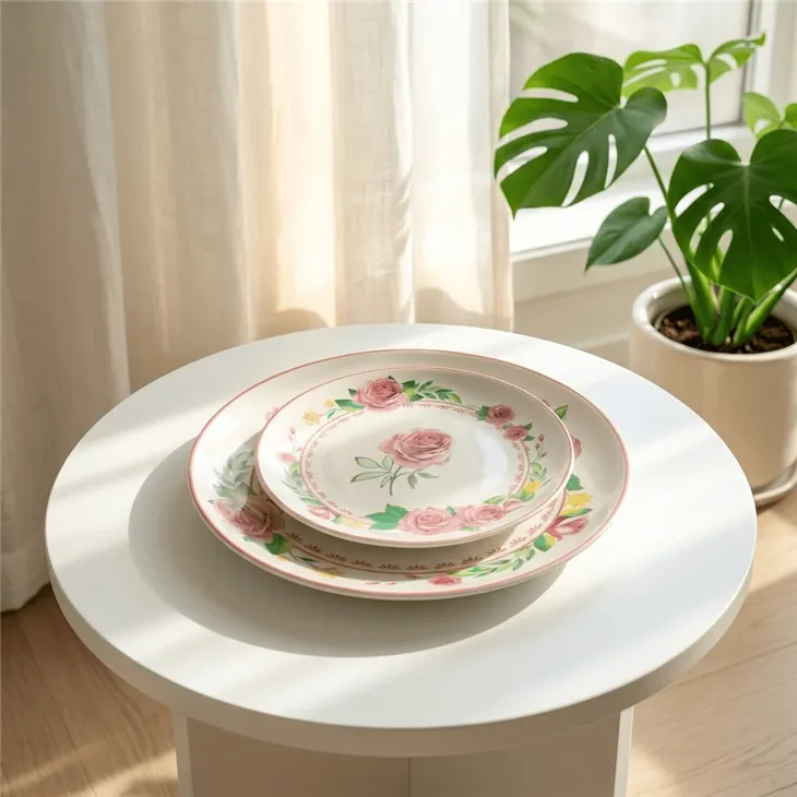Vintage Pink Rose Floral Ceramic Dinner Set best
