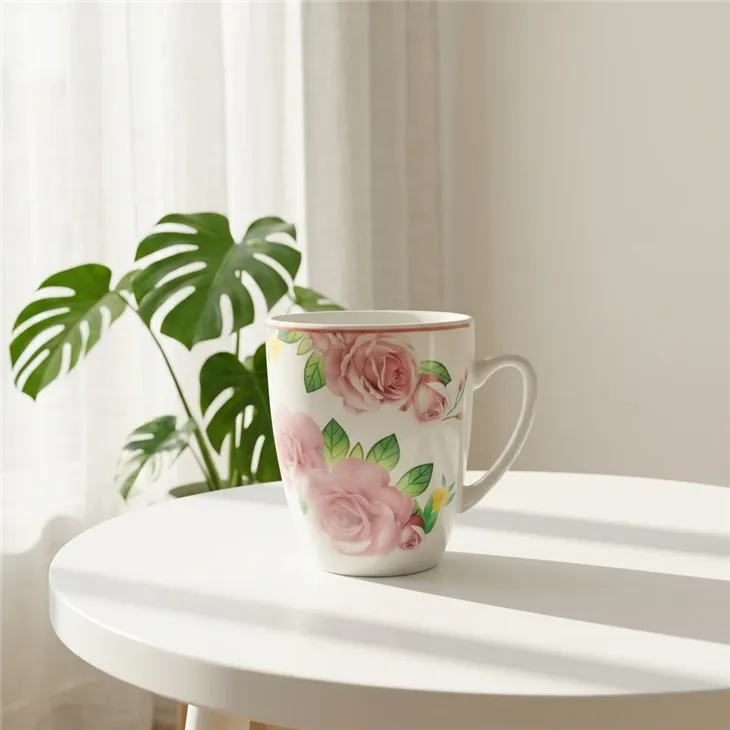 Vintage Pink Rose Floral Ceramic Dinner Set factory