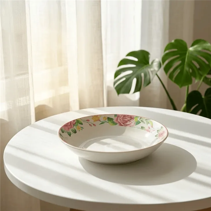 Vintage Pink Rose Floral Ceramic Dinner Set high quality