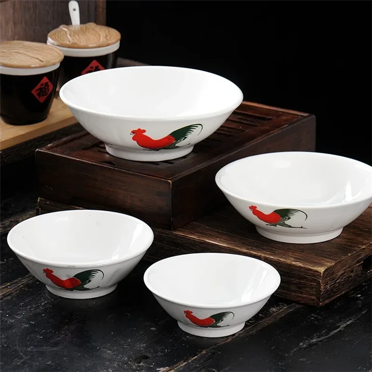 Vintage Rooster Pattern Pad Printing Ceramic Dinnerware Set best