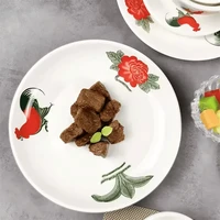 Vintage Rooster Pattern Pad Printing Ceramic Dinnerware Set suppliers